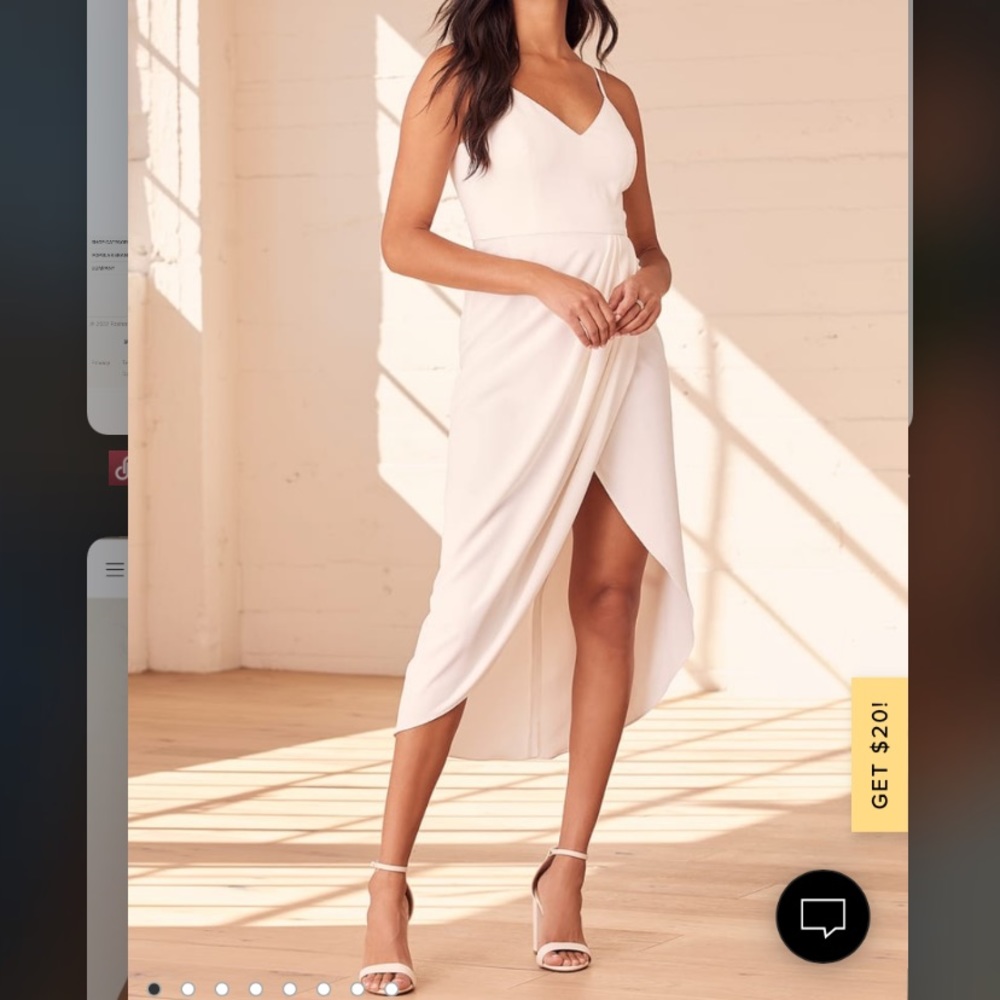 Lulu’s white midi dress